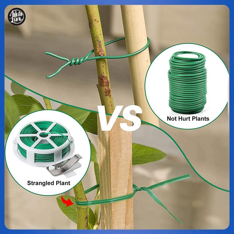 WL| Reusable Garden Plant Twist Tie บิดสวนสาขาสายรัด Bendable Wire Heavy Duty Soft Wire Tie ตกแต่งสวนใหม่