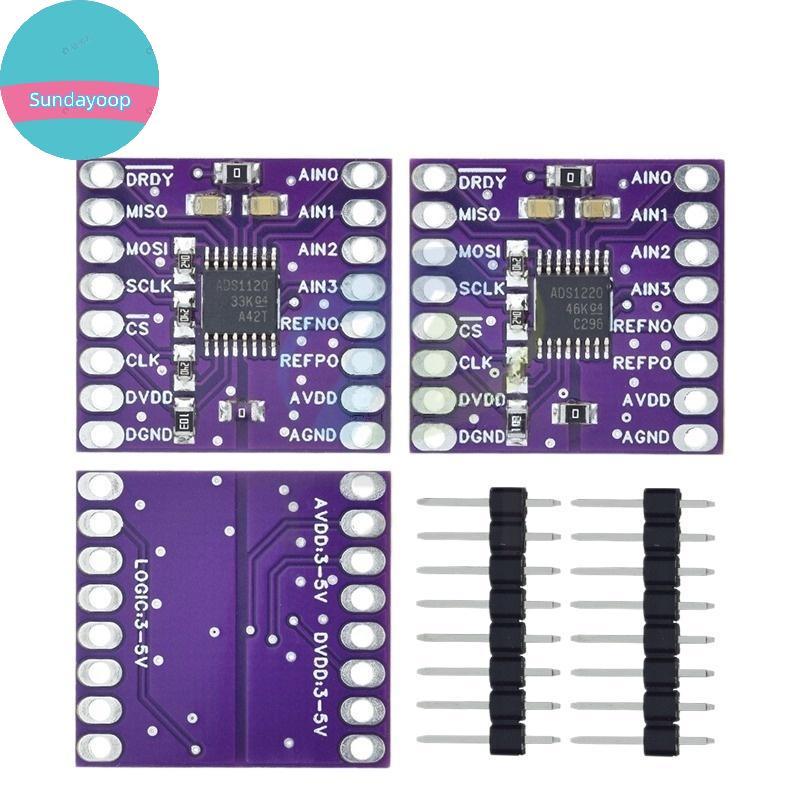 Sund 16 บิต 24 บิต ADS1120 ADS1220 ADC บอร์ดช่วงแรงดันไฟฟ้ากว้างสําหรับสัญญาณ PLC อ่านและการตรวจสอบแ