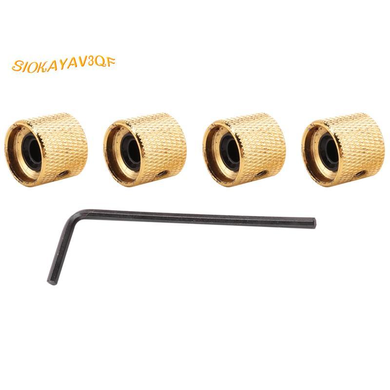 4 ชิ้นโลหะ Volume Tone Dome Tone กีตาร์ปุ่มควบคุมความเร็วพร้อมสกรูสําหรับกีตาร์ไฟฟ้าหรือ