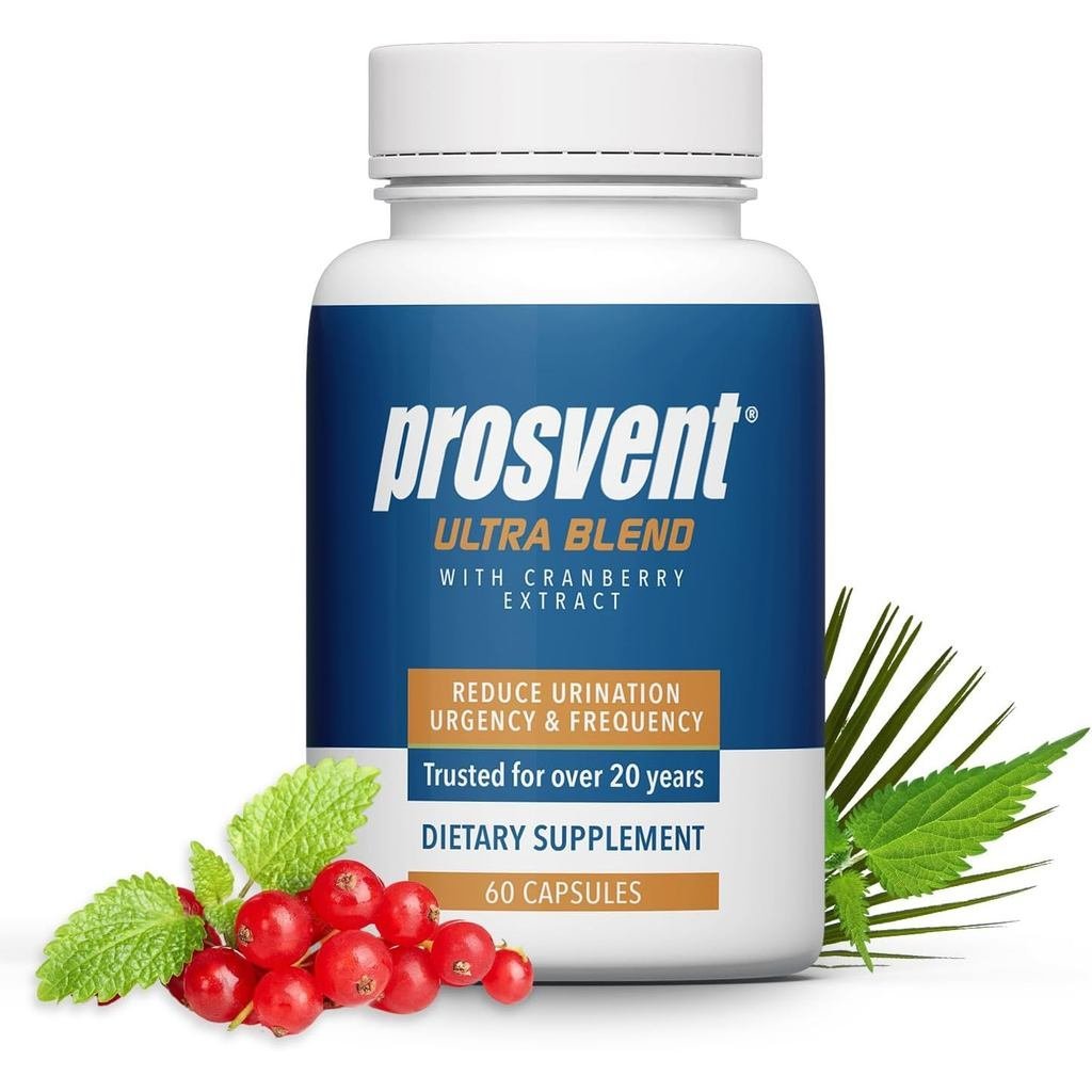Prosvent Advanced Prostate Support Ultra - อาหารเสริมธรรมชาติพร้อมเลื่อย Palmetto, Pygum, Lycopene, 