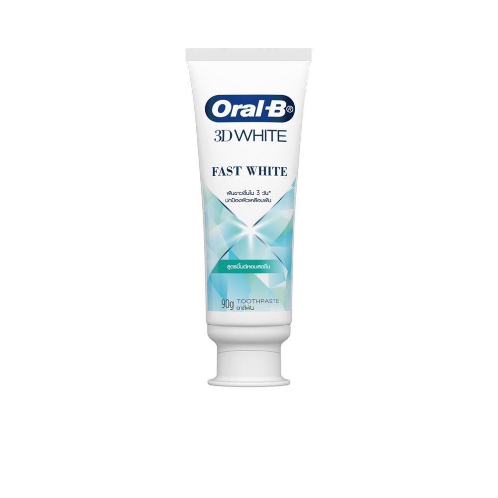 [สินค้าส่งด่วน] ออรัลบี ยาสีฟันฟาสไวท์ ฟลูออไรด์ 90ก. ORAL-B PASTE FAST WHITE FLUORIDE 90G