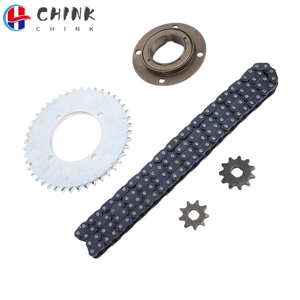 ชุดโซ่เกียร์ T8F ขนาด 44T Toothless Flywheel สำหรับ Go Kart ทนทาน 116-links chain sprocket kit