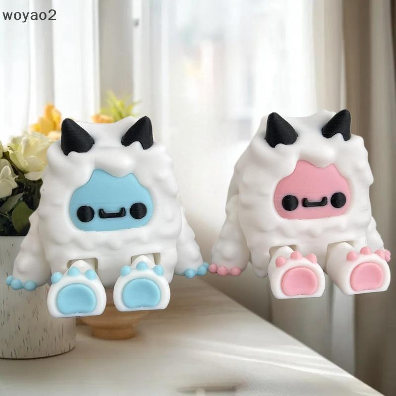 [woyao2] Snowman Yuti & Yeda เกมอุปกรณ์ต่อพ่วงตัวเลขของเล่นหลายข้อต่อที่สามารถเคลื่อนย้ายเครื่องใช้ใ
