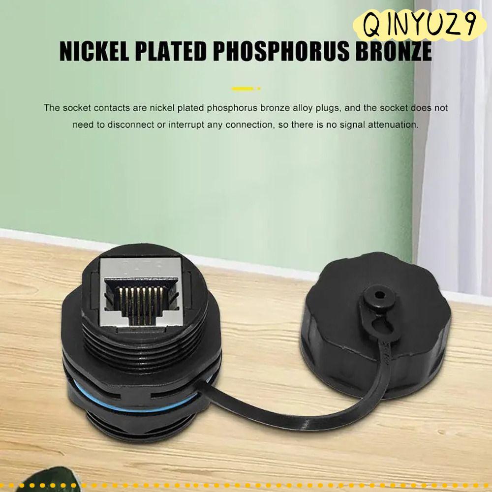 QINYUZ9QX Cat6A RJ45 Connector, Shielded IP68 กันน้ํา RJ45 Connector, Automated อุปกรณ์สื่อสารวงกลมก