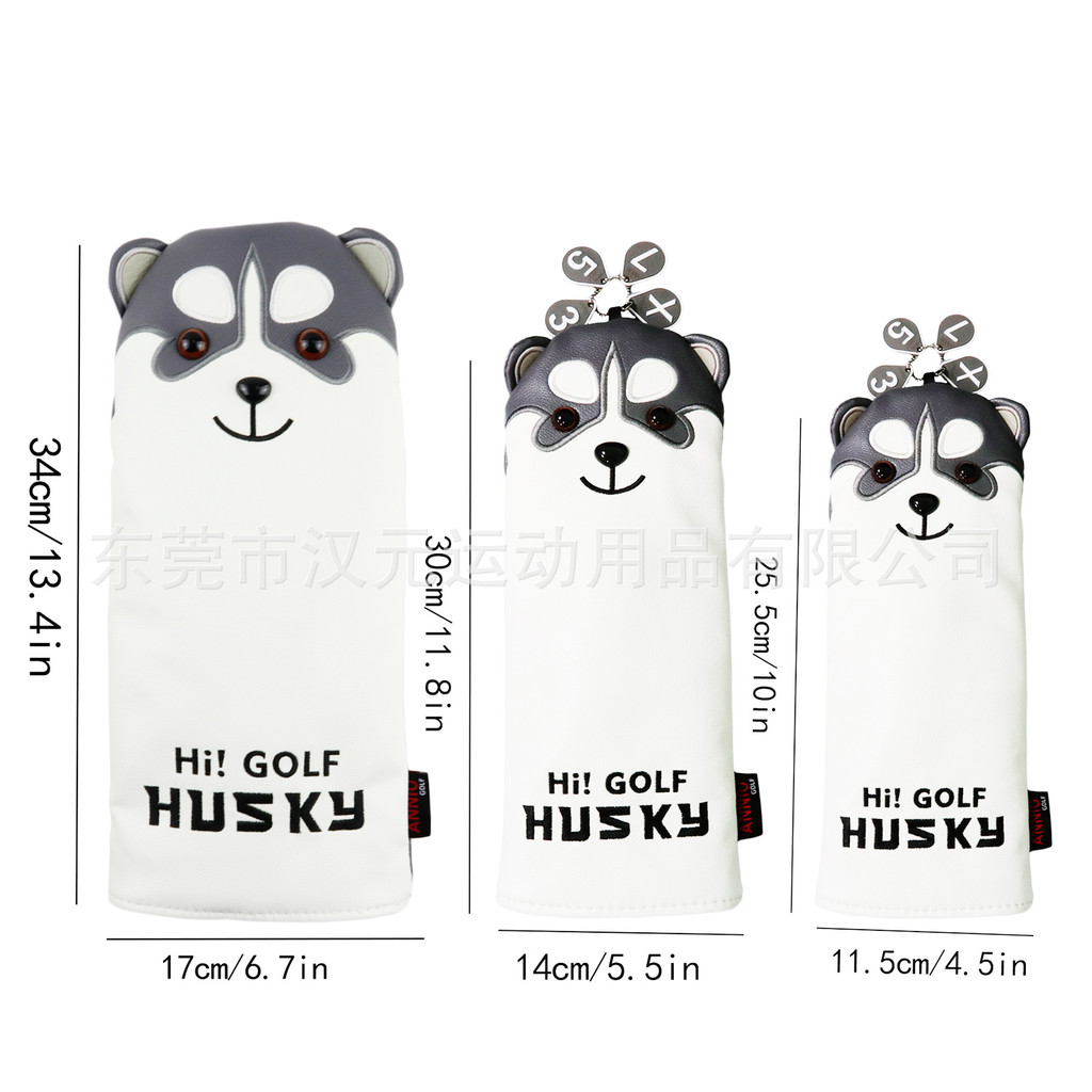 Obm Golf Wood Club Cover Club Head Protective Cover Cute Husky headcover4.22
