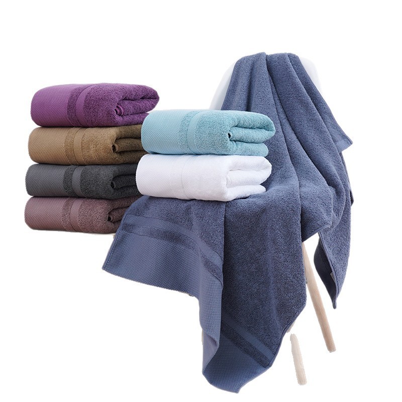 【Ready Stock】 Long-Staple Cotton Bath Towel Cotton Thickened Absorbent Bath Beach Towels G7DP