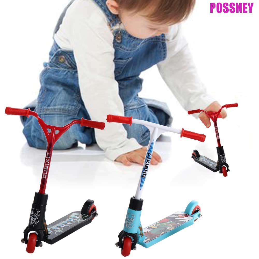 POSSNEY Mini Scooter Finger Training ของเล่นนิ้วแปลกสองล้อเด็กที่ถอดออกได้ Mini Finger Scooter