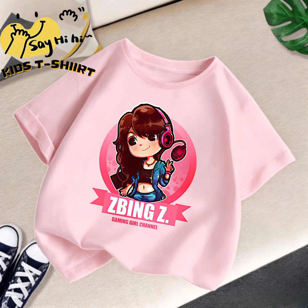 เสื้อยืดเด็กผู้หญิง ZBING รุ่นใหม่ ทำจากผ้าฝ้ายระบายอากาศ แฟชันน์สำหรับวัยใส