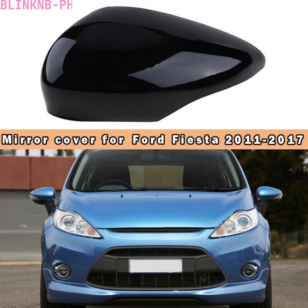 ฝาครอบกระจกมองข้างพลาสติก ABS สําหรับ Ford Fiesta 2011 2017 สีดําเสร็จสิ้น