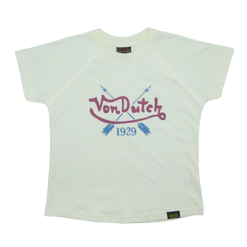 เสื้อยืดสตรี Raglan LD33 สีขาวหัก