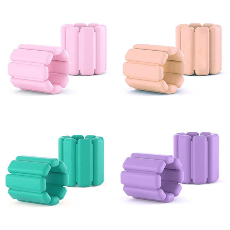 Popular~Popular weighted wristband for sports, made of silicone1-2-3Kilogram running leg rings yoga 