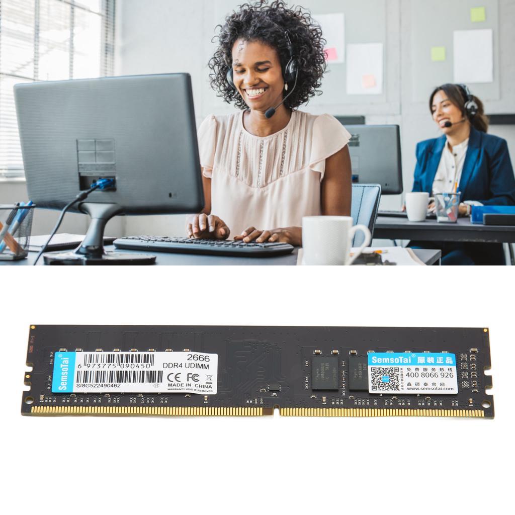 Owuhddnh โมดูลหน่วยความจําเดสก์ท็อป DDR4 UDIMM Fast Stable 64Bits 2666Mhz RAM สําหรับอัพเกรด (4GB)