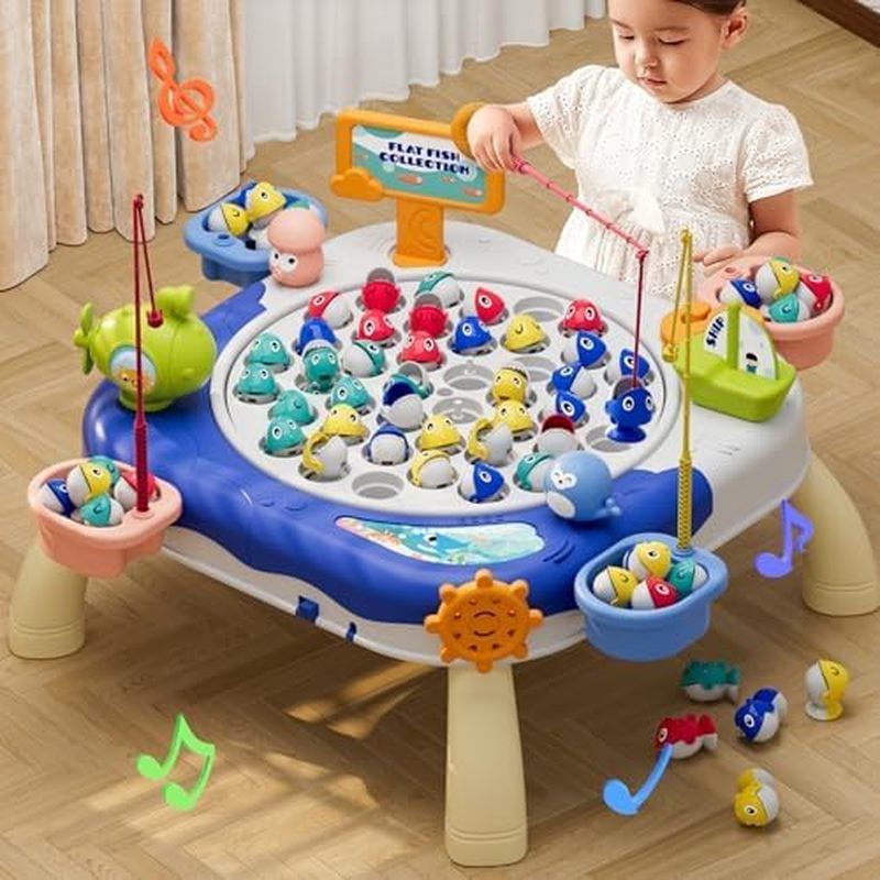 Magnetic Fishing Game for Kids Toddlers Ages 1-3 3-5 5-7, Fish Toy Board Game for Toddlers 1 2 3 4 5