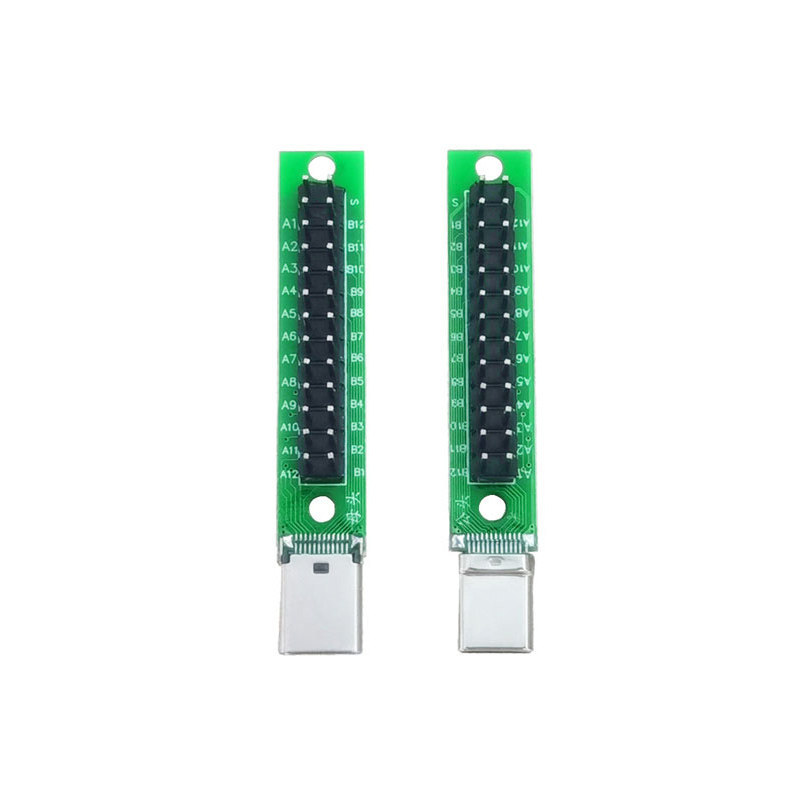TYPE-C บอร์ดทดสอบชาย 24P พร้อมบอร์ด PCB พร้อมหัวพิน TYPE-C ยืดชายหัวทดสอบบอร์ดติดตั้ง