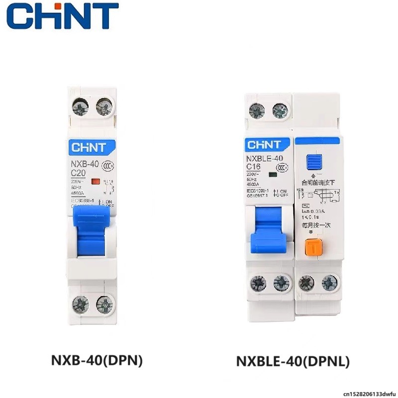 CHINT NXB-40 DPN DPNL 1P+N 6A 10A 16A 20A 25A 32A 40A 220V 230V 50HZ Miniature Circuit breaker MCB ใหม่ DZ267CHNTCHNT