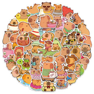 ❉ สติ๊กเกอร์ Q Capybara Series 01 ❉ 60 ชิ้น/เซ็ตแฟชั่น DIY สติ๊กเกอร์กันน้ํา Doodle สติ๊กเกอร์