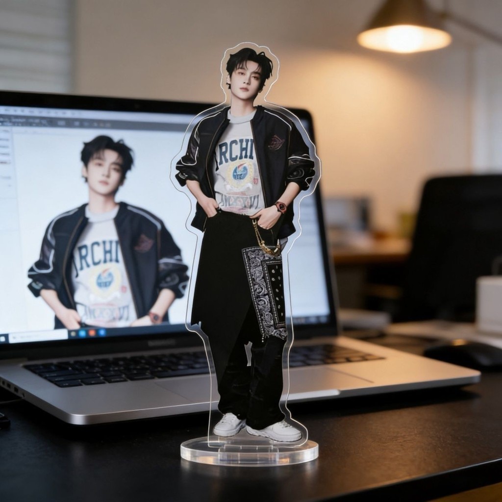 โฮมเมด Tianxuning สินค้าอินเทรนด์ Star อะคริลิคยืนการ์ดลูกตุ้มของขวัญมูลค่าสูงพัดลมสนับสนุน#自制田栩宁周边潮