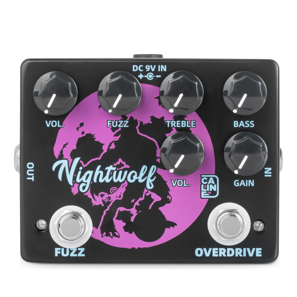 Caline DCP-08 Nightwolf Fuzz Overdrive Effect Pedal อุปกรณ์เสริมกีตาร์ Dual Guitar Pedal