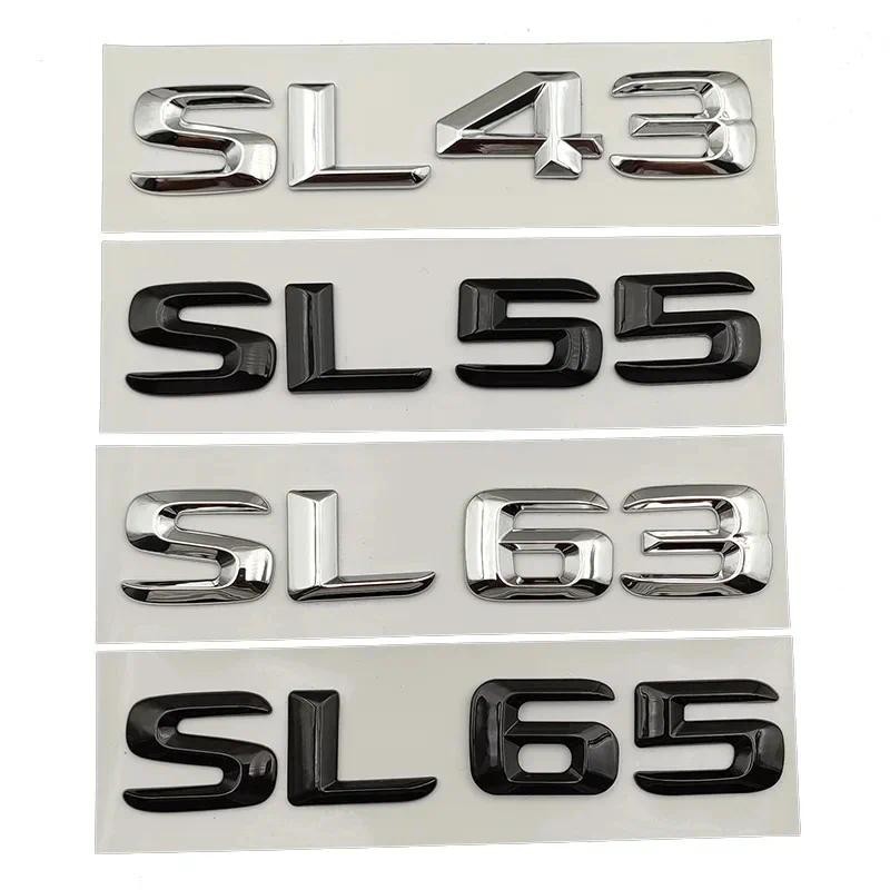 2015 3D ABS Chrome ตัวอักษรรถด้านหลังป้ายสําหรับ Mercedes AMG SL R230 R129 R231 SL43 SL55 SL63 SL65 