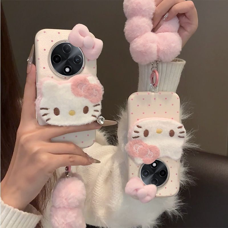 Plush Polka Dot KT Cat oppoa3pro เคสโทรศัพท์ PJY110 รวมทุกอย่างป้องกันกรณี Soft Case หญิงซิลิโคนอินเ
