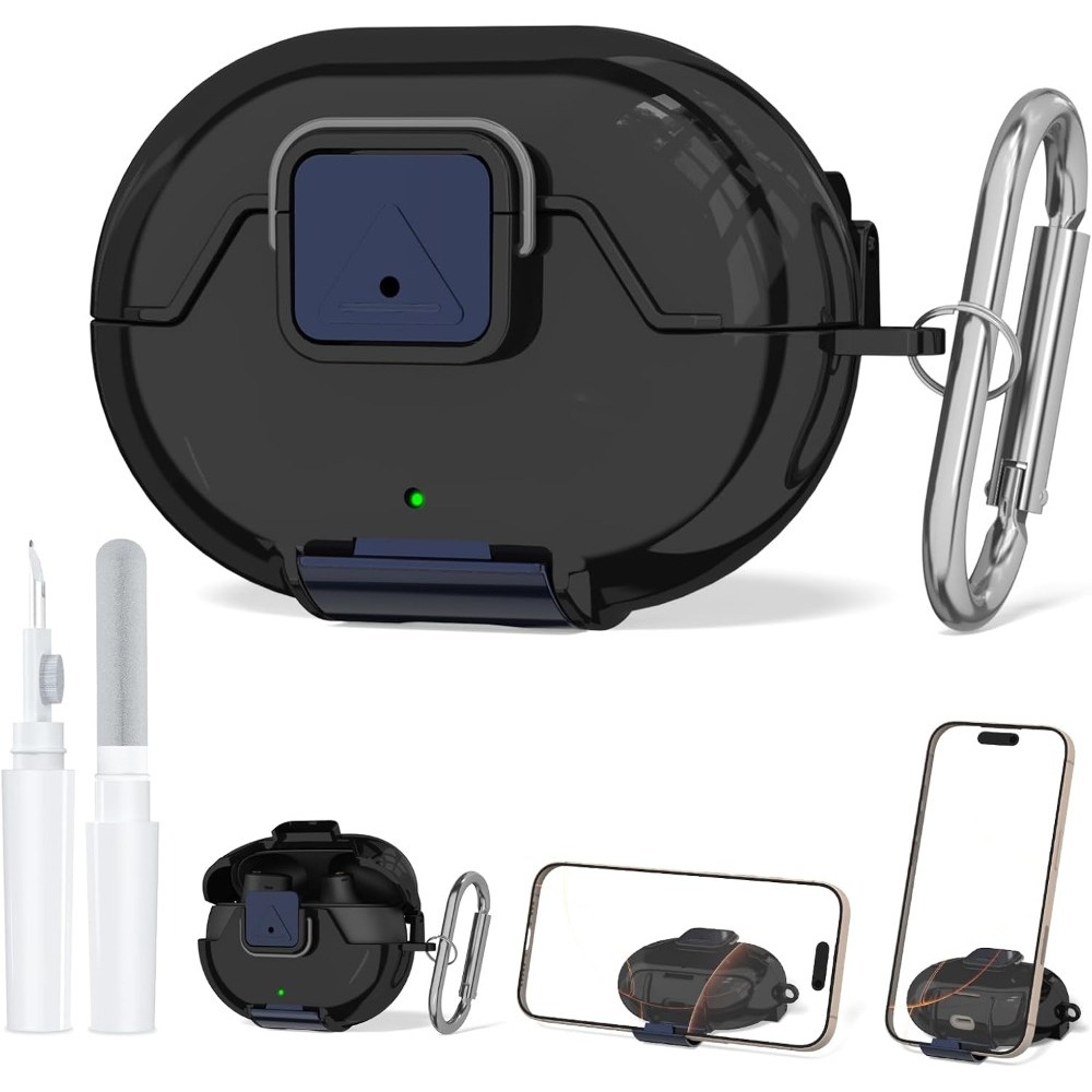 สําหรับ Beats Studio Buds/Studio Buds+ Case Cover 2021/2023 Lock Clip Case พร้อมชุดทําความสะอาด, เคส