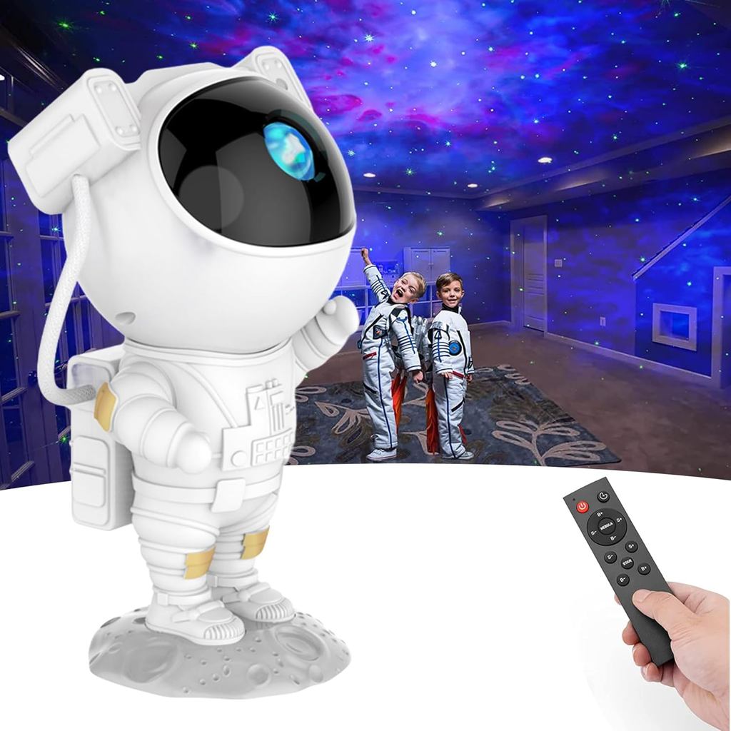 SFOUR โปรเจคเตอร์ Galaxy นักบินอวกาศ โปรเจคเตอร์ Starry Sky พร้อมรีโมทคอนโทรลและตัวจับเวลา ที่วางโคม