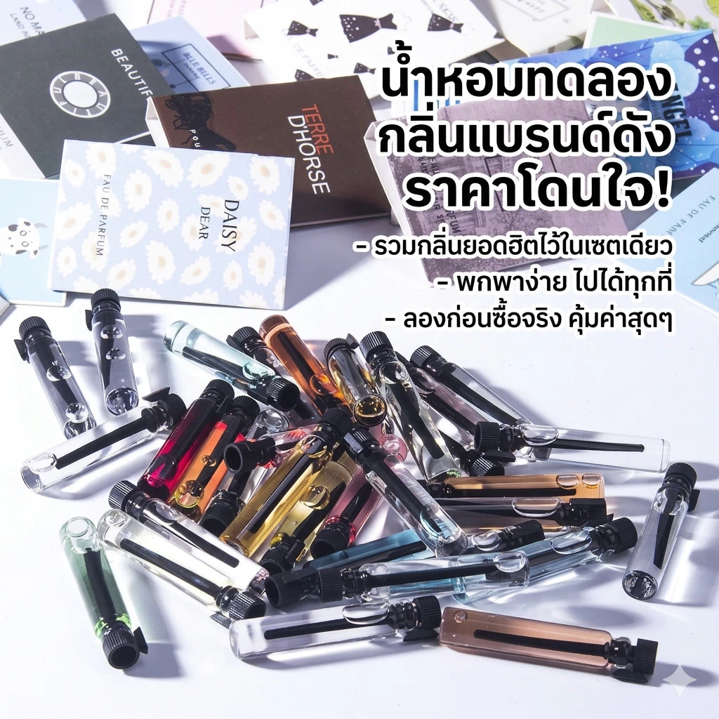 kingshopping A74(ร้านไทย)น้ำหอม น้ำหอมพกพา เทสเตอร์ ขนาดทดลอง ติดทนนาน Perfume ขนาด 2ml(38 กลิ่น คละกลิ่น)