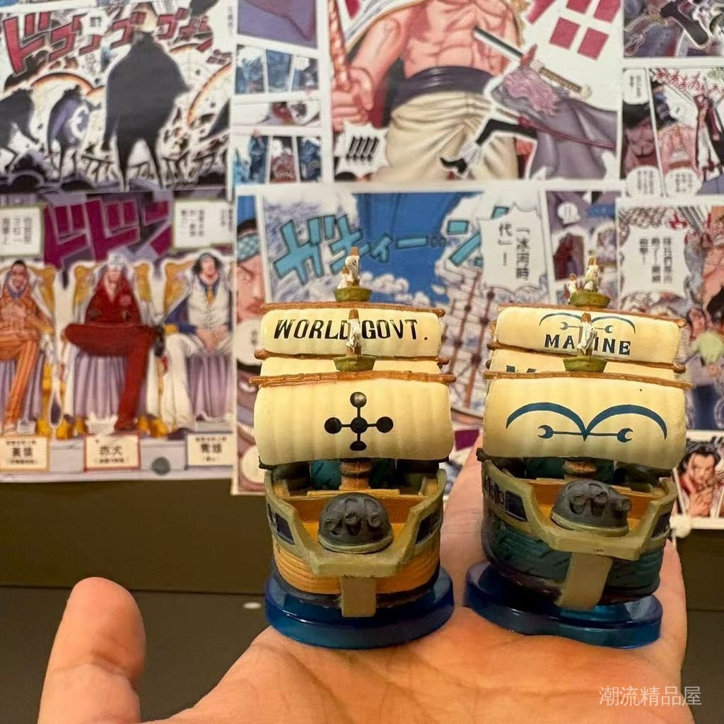 One Piece WCF Marlin วาติกัน Warship Figure 96 Studio ที่กําหนดเอง Navy Ship Top War Scene