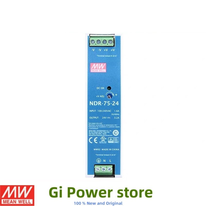 NDR-75 NDR-120 MW แหล่งจ่ายไฟ DIN RAIL NDR-120-12 NDR-120-48 NDR-120-24 DC Regulated transformer NDR