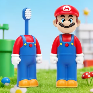 Suprer Mario Scalable แปรงสีฟันน่ารัก Mario Luigi ตัวเลขเปลี่ยนแปรงสีฟันขนนุ่ม Fine Bristled เด็กของขวัญ