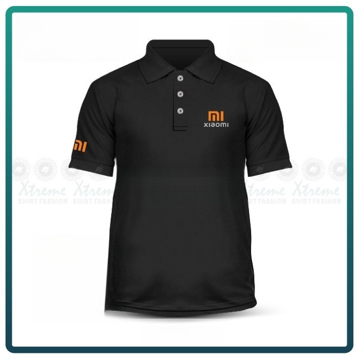 เสื้อ Polo Cotton S-3XL Unisex พิมพ์โลโก้ และคำว่า สีส้ม-ขาว ที่หน้าอกและแขน