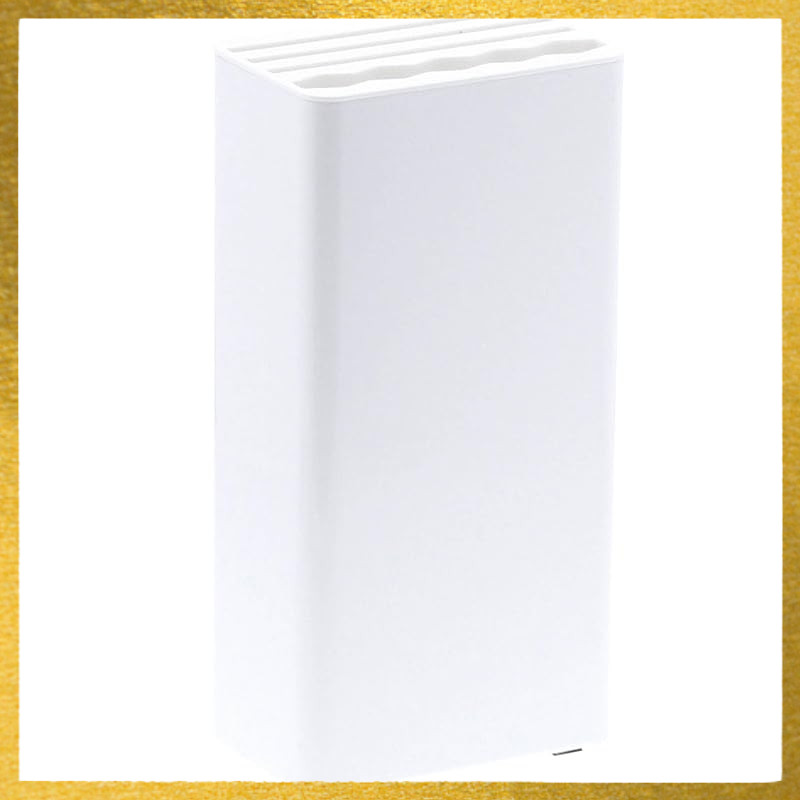 Yamazaki Kitchen Knife & Scissors Stand, White, Approx. W11 × D7 × H22.3 cm, Tower Knife Holder, Kni