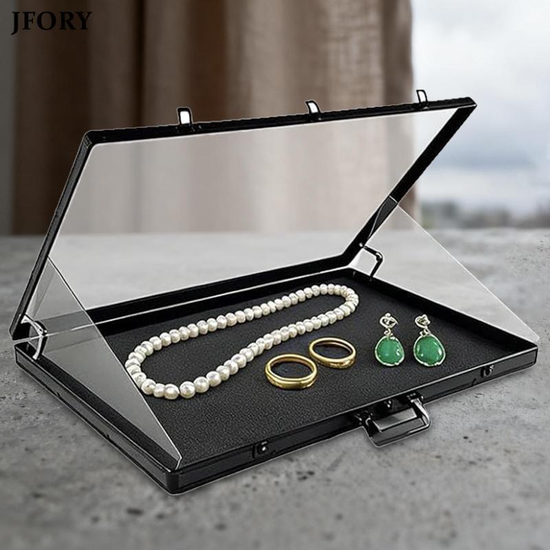 Jfory Card Show Display Case ตู้โชว์ตั้งโต๊ะ เคสแสดงเครื่องประดับอลูมิเนียมที่กว้างขวาง