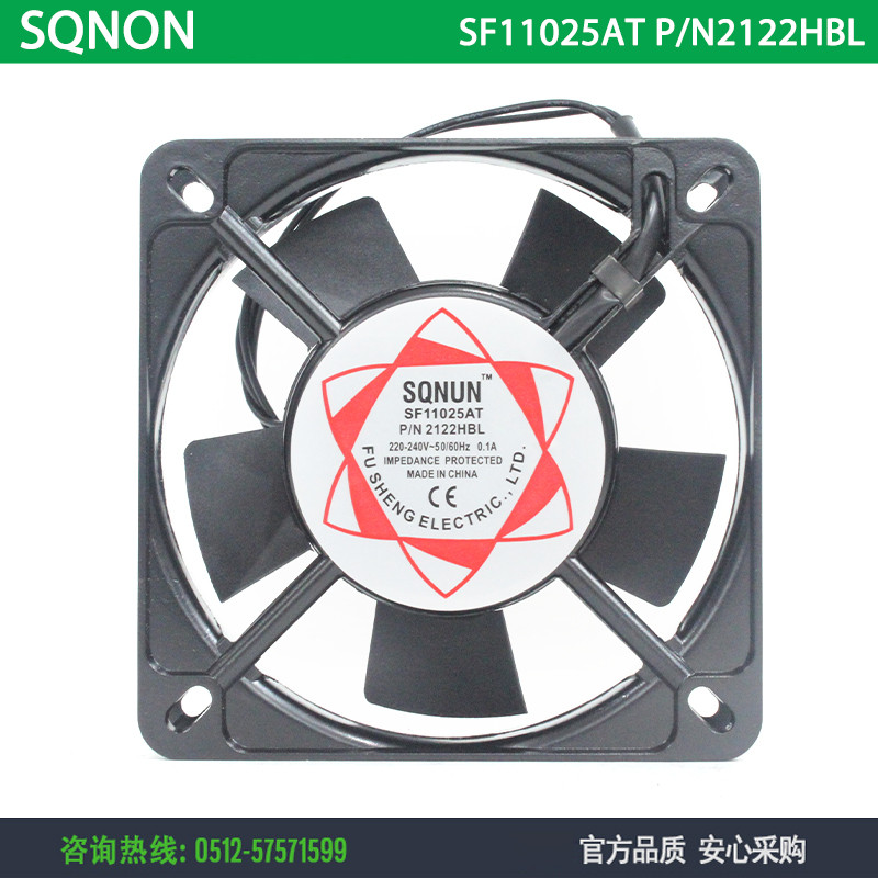 SQNUN SF11025AT P/N2122HBL 11025 220-240V พัดลมระบายความร้อนแบบแกนตู้