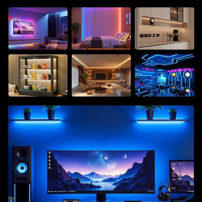 HAI 1M 5M RGBWC COBs แถบ LED พร้อมชิป WS2812B 1428 LEDs ต่อเมตร IP65 กันน้ํา
