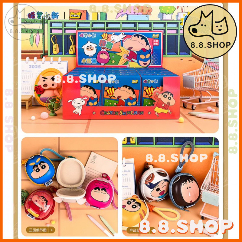 ✨8.8 ร้าน✨[ทั้งกล่อง 12 ชิ้น] ของแท้ Maihe Crayon Shin-Chan Surprise Shin-Chan Bag 2.0 หูฟังกระเป๋า 