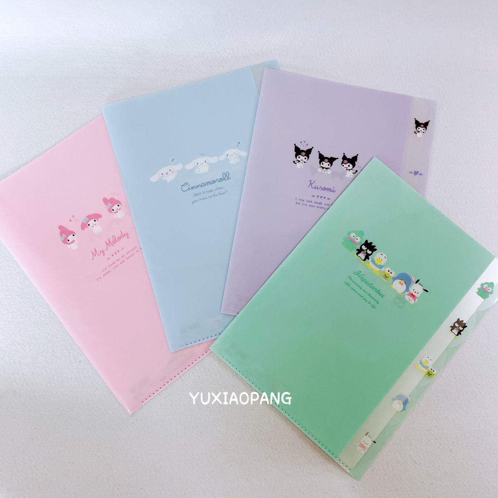 Sanrio Limited Japan Limited สีชมพู A4 Five-Page Folder เปิดรูปตัว L