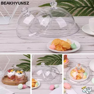 BEAKHYUN5Z ฝาครอบอาหารกันฝุ่นอะคริลิคสร้างสรรค์กระจกนิรภัยพลาสติกถาดเก็บขนมโปร่งใสฝุ่นเค้กจานขนมปัง