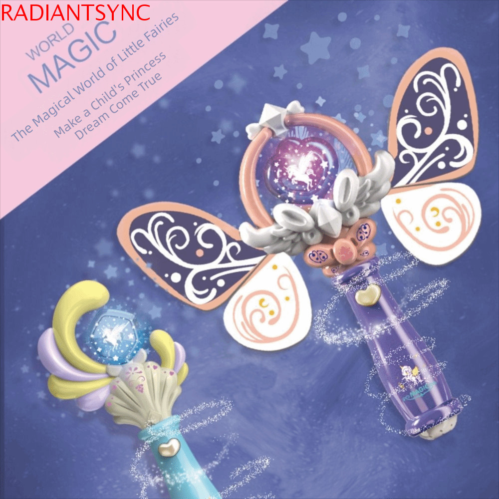 RADIANTSYNC Fairy Wand,พร้อมเพลงแสงMagic Wandของเล่น,การ์ตูนLight Stick Shine Glowเปลี่ยนอุปกรณ์เกล็ดหิมะLight Princess Wandเด็กคอสเพลย์