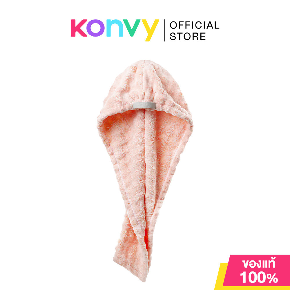 KVY Extra-Wide Hair Drying Cap #Pink เควีวาย หมวกคลุมผมแห้งไว สีชมพู.