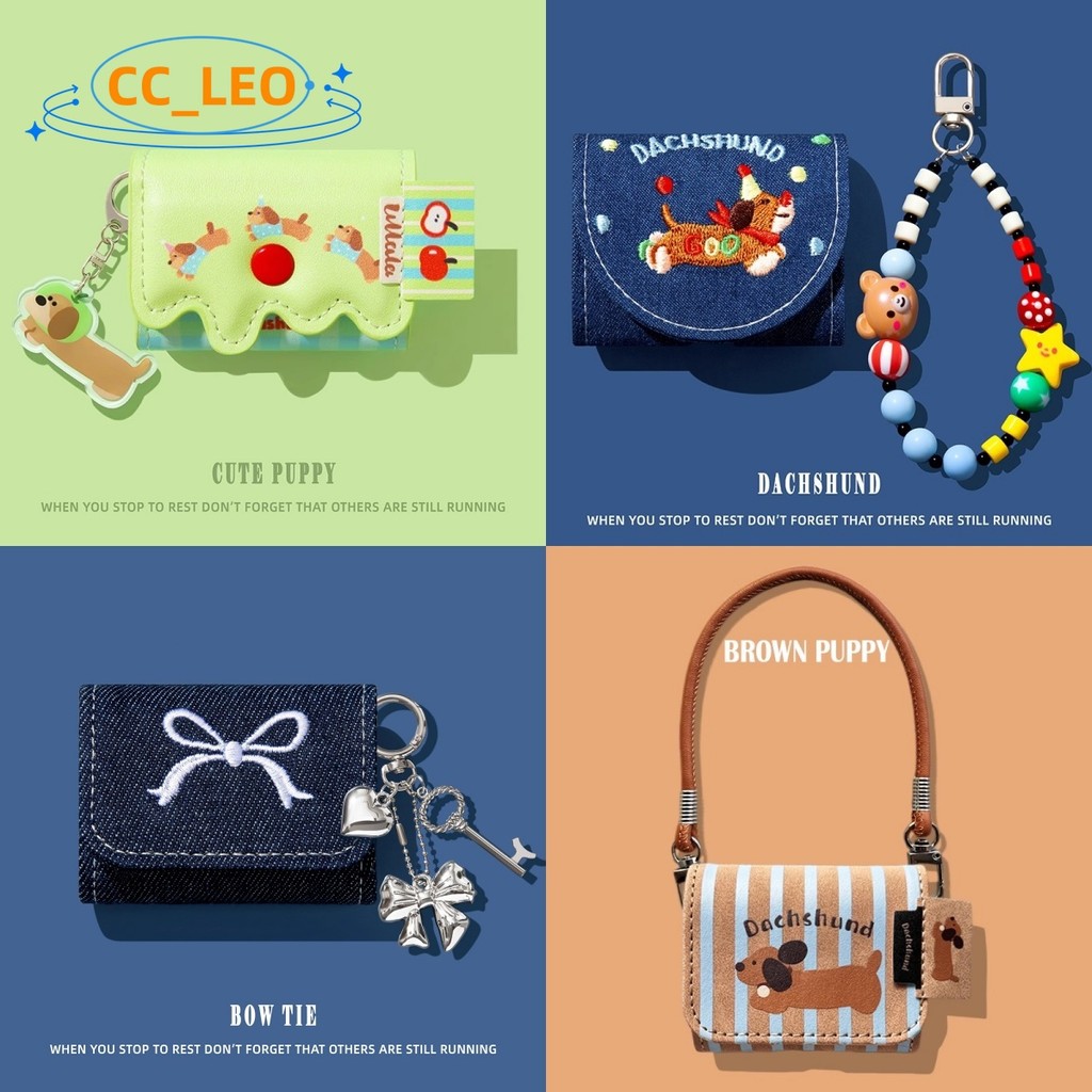 for JBL TUNE Beam 2 Case Cute Leather Soft Case with Cartoon Puppy Lanyard Suitable for JBL TUNE Beam 2 Clear Soft Shell Protective Cover