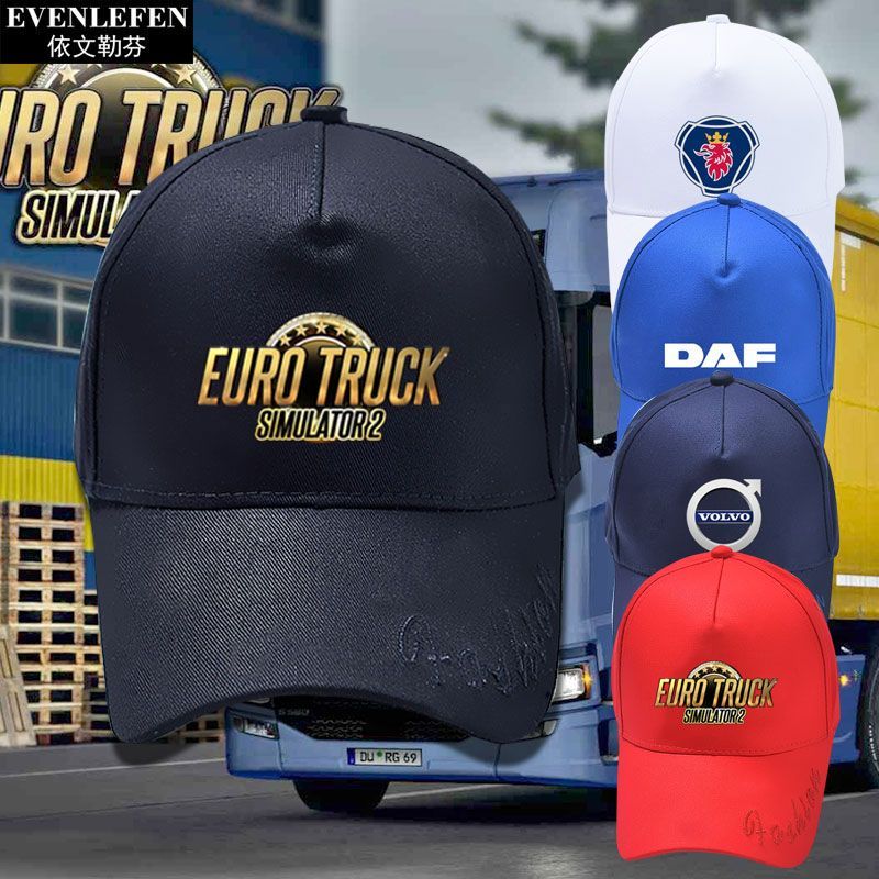 [มีสินค้าในสต็อก] หมวกเบสบอล Euro Truck Simulator 2 Volvo Scania DAF Renault สำหรับผู้ชายและผู้หญิง
