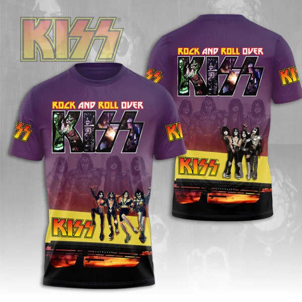 Kiss Band Cool Casual Fun Street Wear Hip Hop 3D พิมพ์ผู้ชาย/ผู้หญิงแขนสั้นเสื้อยืดขนาดใหญ่ O-คอ Tee