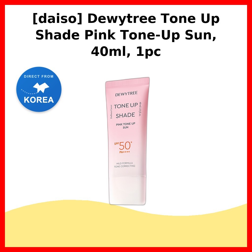 [daiso] Dewytree Tone Up Shade Pink Tone-Up Sun, 40ml, 1pc / Korean Tone-Up Sunscreen / Brightening