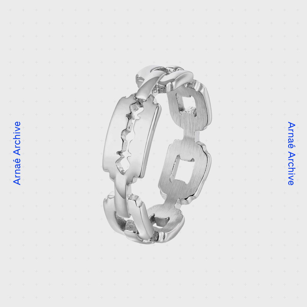 Arnaé Archive Razor Blade Ring Unisex สแตนเลสป้องกันสนิม