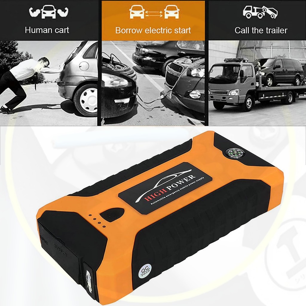 แบตเตอรี่จัมสตาร์ทรถยนต์ 99800mAh พกพาได้ ชาร์จเร็ว ใช้งานฉุกเฉินได้ทันที