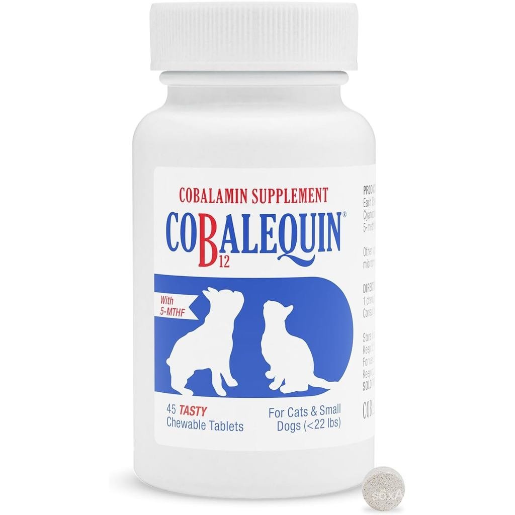 Nutramax Cobalquin B12 สําหรับสุนัขและแมว อาหารเสริมโคบาลามินในช่องปากพร้อมโฟเลต วิตามินบี12 สําหรับ