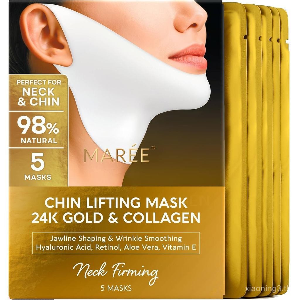 MAREE V Line Lifting Mask พร้อมทองคํา 24K – มาส์กหน้าคอลลาเจนอย่างล้ําลึกสําหรับผู้หญิง – หน้ากาก Ja