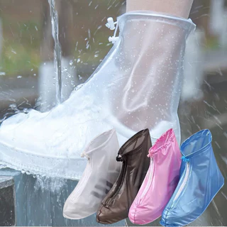 DZB HOME ถุงคลุมรองเท้ากันน้ำ รองเท้ากันฝนพีวีซีกันลื่นแบบหนา พื้นยางกันลื่น ใส่เดินสบายมีหลายสีหลายขนาดให้เลือก