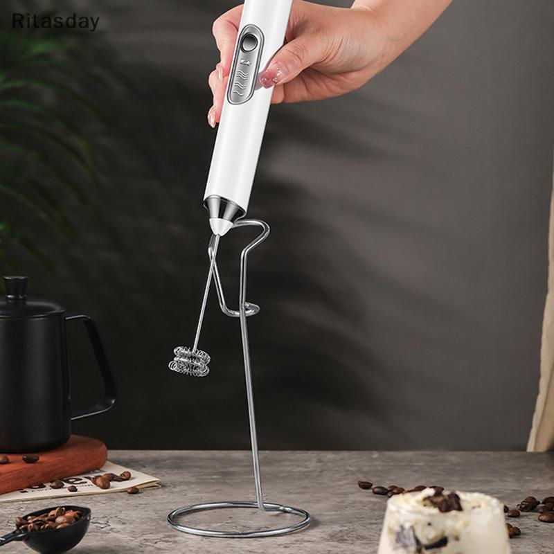 Ritasday เครื่องปั่นกาแฟ Eggbeater ผู้ถือครัว Frother นม รูปที่ 3